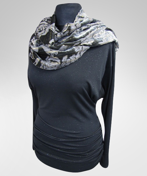 Tunika sukienka kimono z delikatnym połyskiem